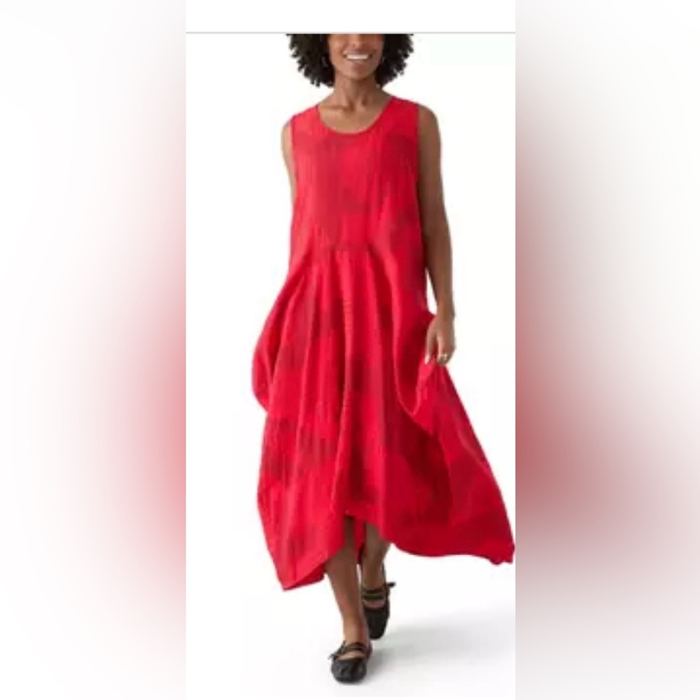 NWT Patrizia Luca Milano Balloon Pink Sundress with Scoop Neck for Casual Wear